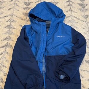 Eddie Bauer Kids Three in One Blue Raincoat/Fleece